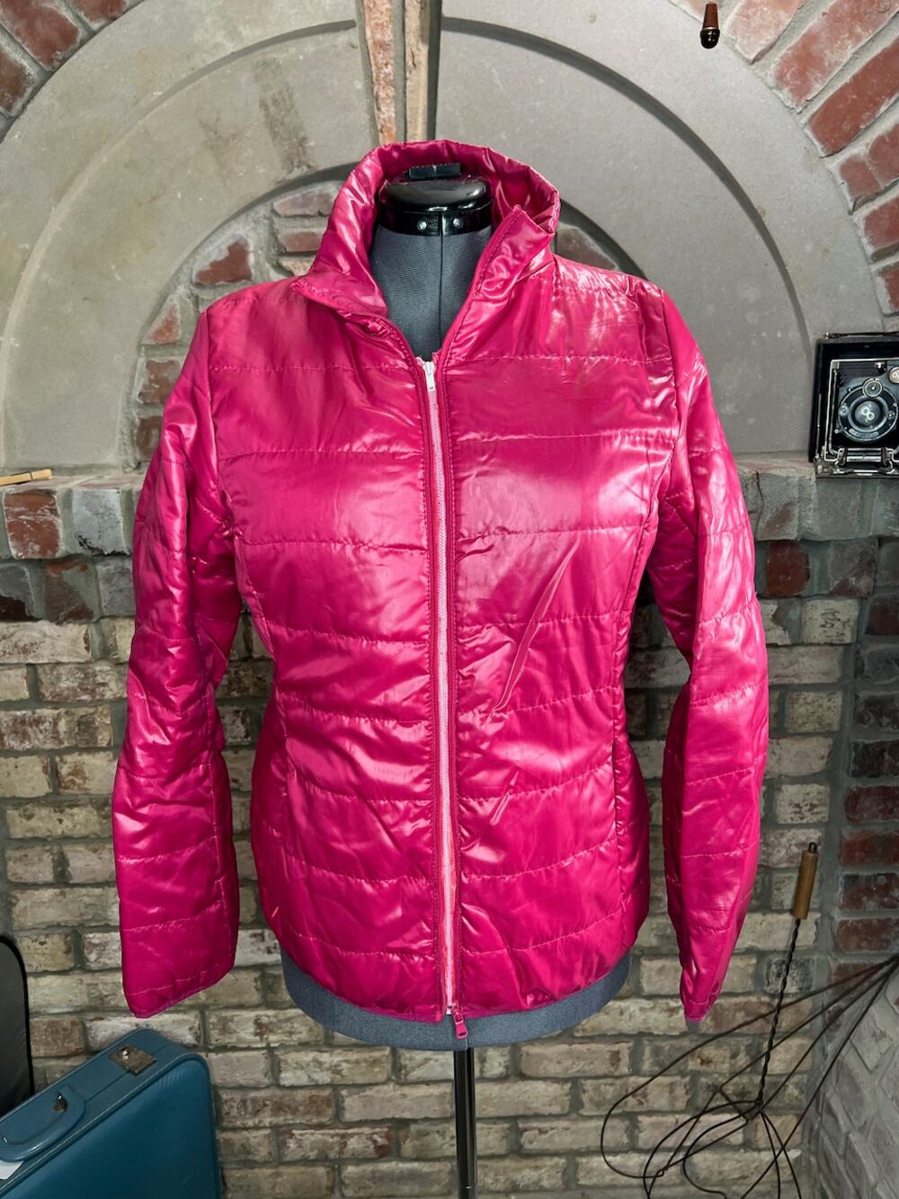 west loop puffer jacket pink barbieccore